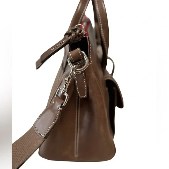 Dooney & Bourke Toscana Brown Leather Satchel Bag - Picture 5 of 16